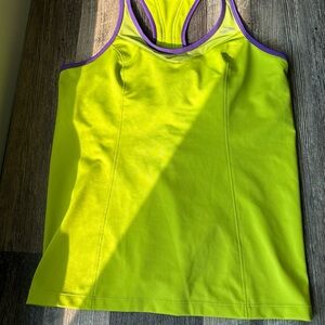 Brooks Epiphany Support
Tank Top XL Lime/Purple Built in Bra